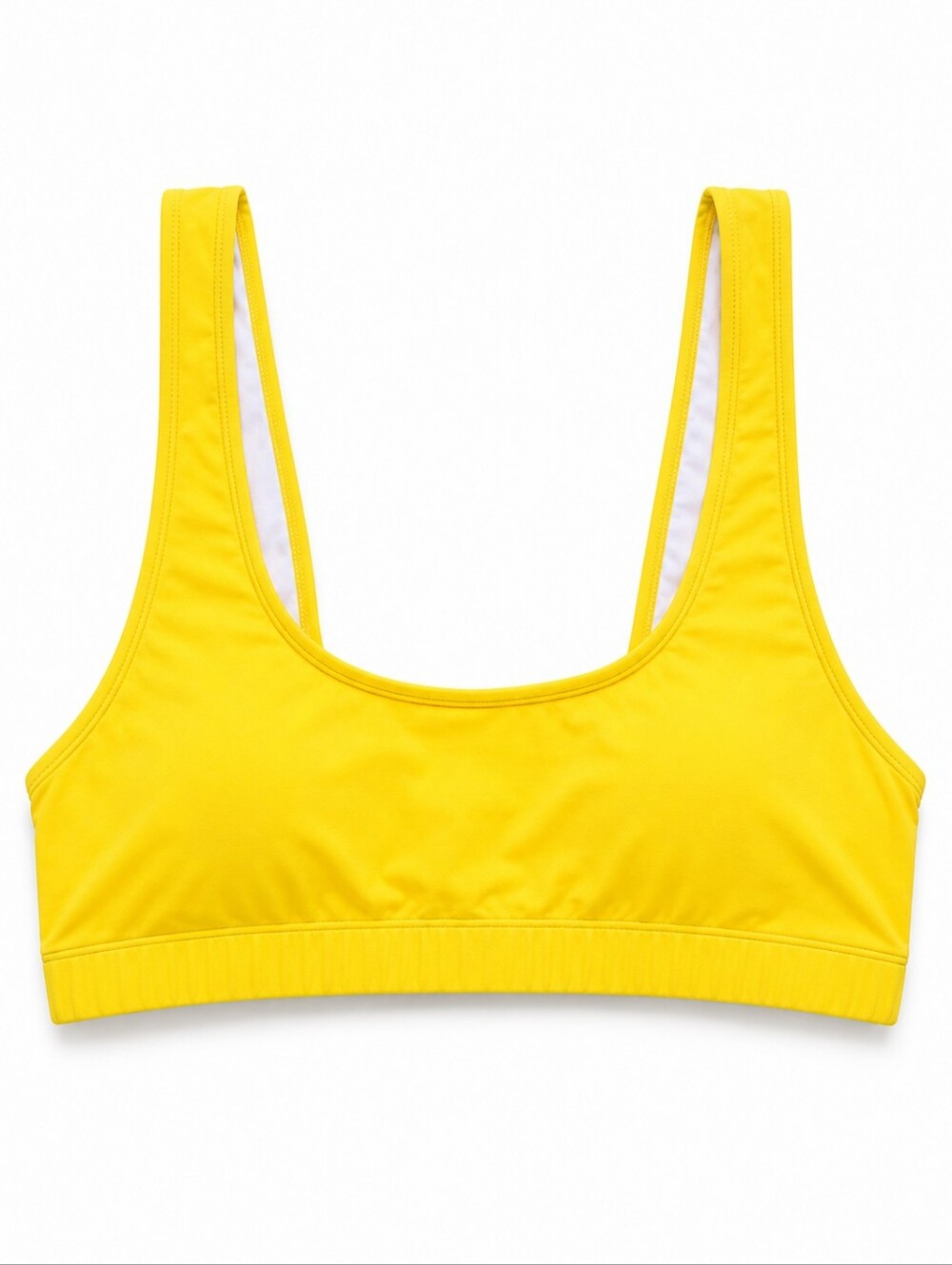 ​Summer Mae Bright Yellow Scoop Neck Tank Bikini Top Swimsuit